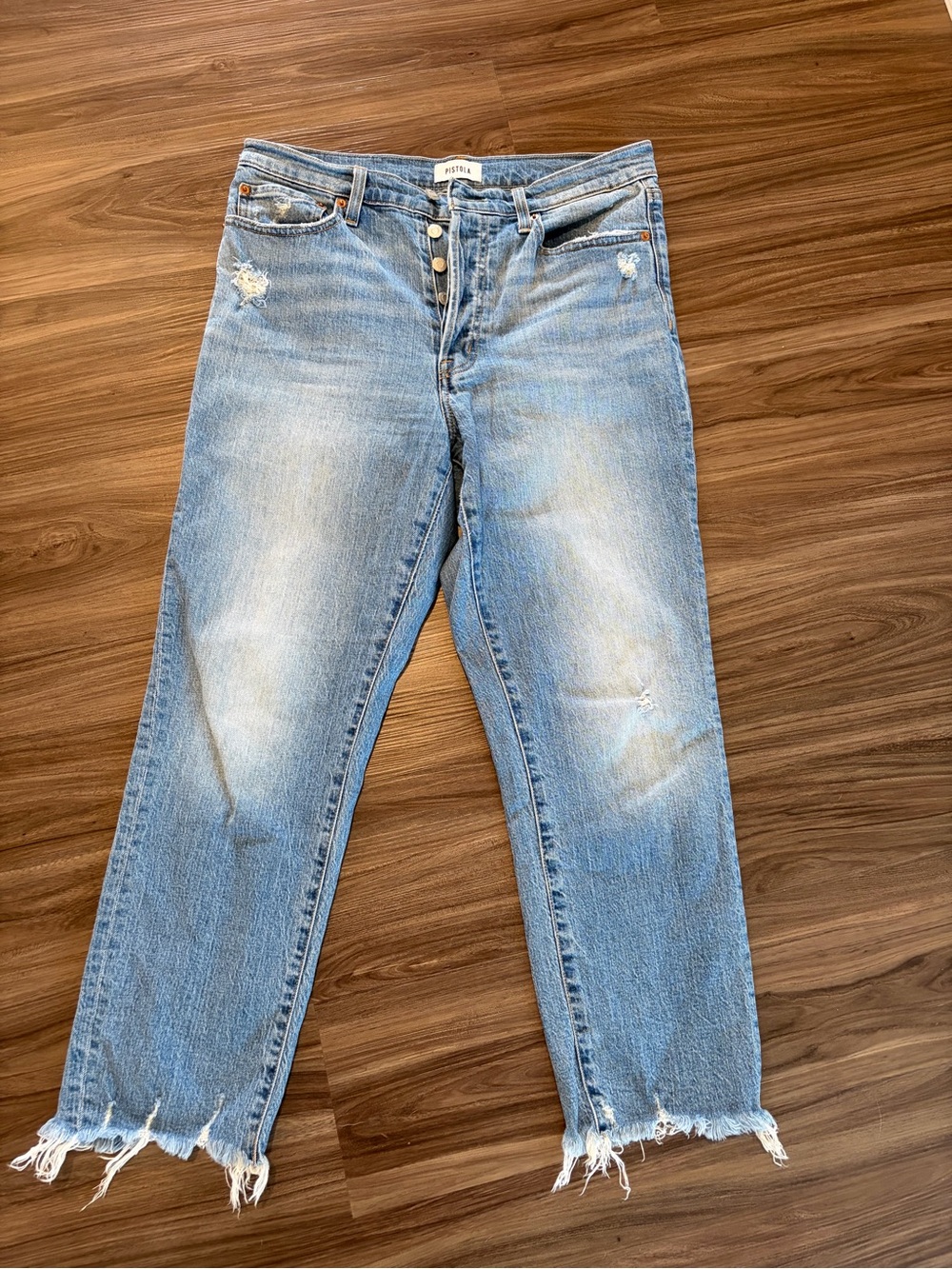 Pistola Distressed Boyfriend Jeans Size 30